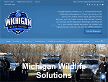 Tablet Screenshot of michiganwildlifesolutions.com